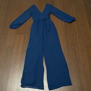 Navy Blue long sleeve jumpsuit